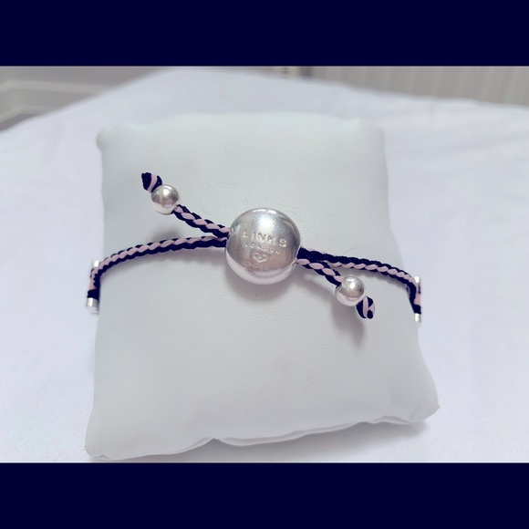 Links of London pink and black friendship bracelet - Picture 3 of 5